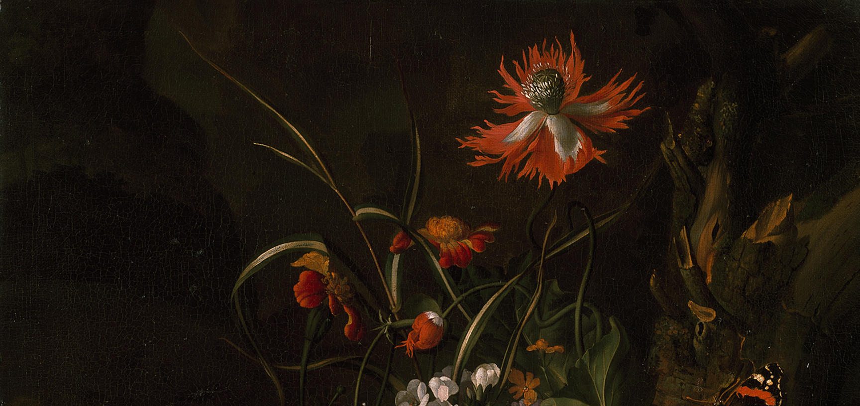 A 'Forest Floor' Still Life of Flowers by Rachel Ruysch