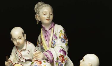 Chinoiserie group, Meissen, Germany, c. 1750