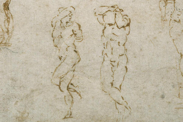 Michelangelo's studies by Michelangelo Buonarroti (detail)