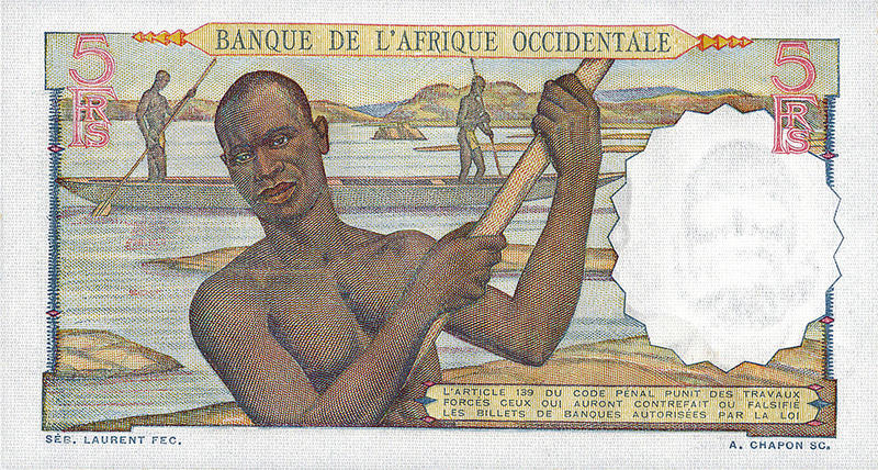 Stephen Lauren French African banknote Stephen Lauren French African banknote