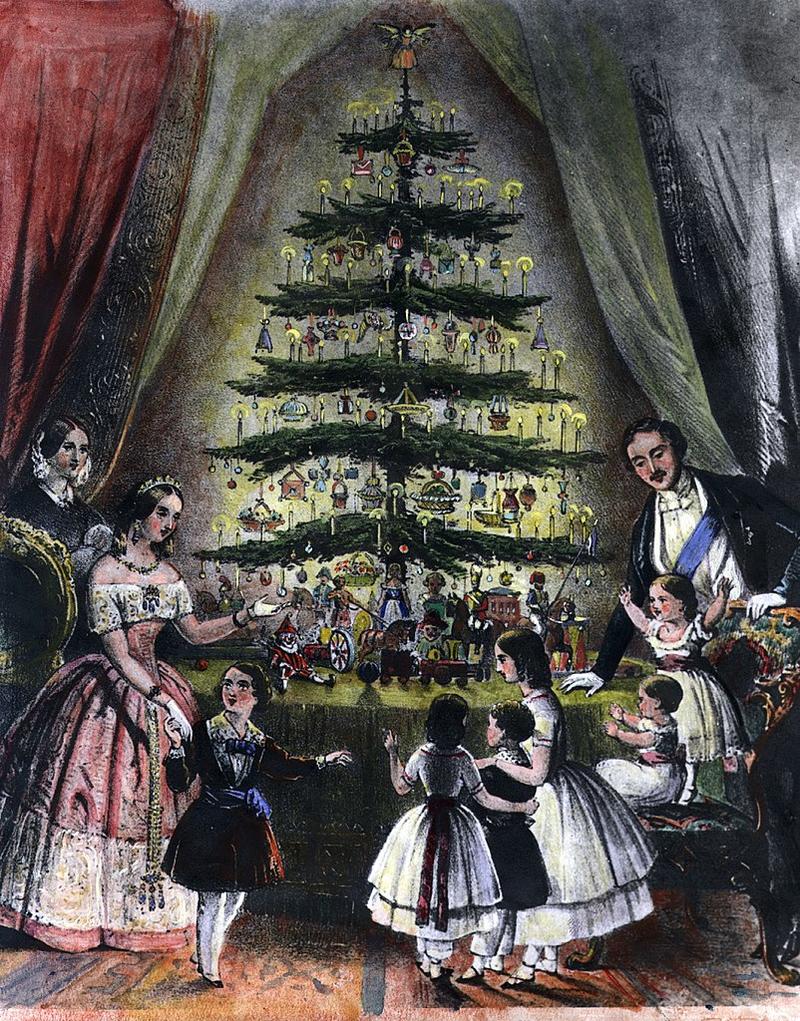 Queen Victoria and Albert with Christmas tree Queen Victoria and Albert with Christmas tree