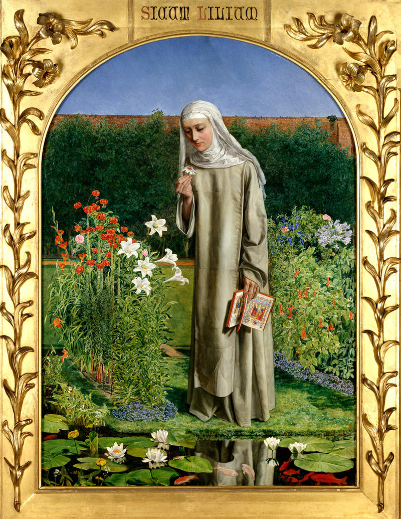 Convent Thoughts by Charles Allston Collins Convent Thoughts by Charles Allston Collins in its gold frame, 1851