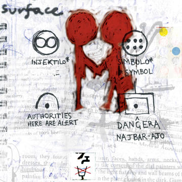 Drawing from Thom Yorke notebook with two red figures