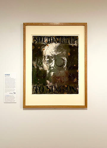 Portrait of Salman Rushdie by Tom Phillips Portrait of Salman Rushdie by Tom Phillips