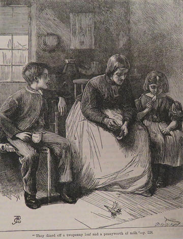 Poor family's Victorian Christmas drawing Poor family's Victorian Christmas drawing